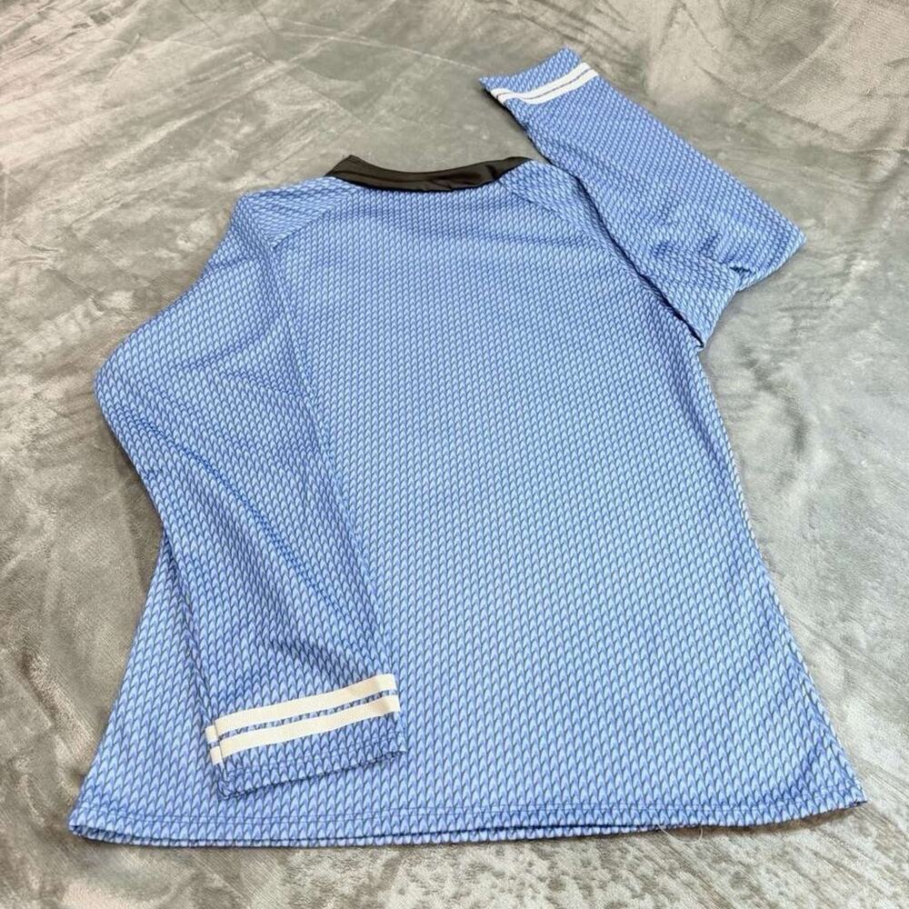 Rubies Sz M Star Trek Spock Blue Shirt Made in USA Classic Cosplay Costume - Picture 3 of 14